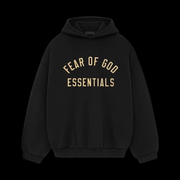 [XL]피어오브갓 에센셜 플리스 후드 블랙