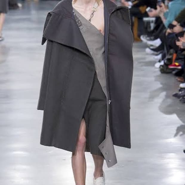 릭오웬스 18FW 다크더스트 후드 코트