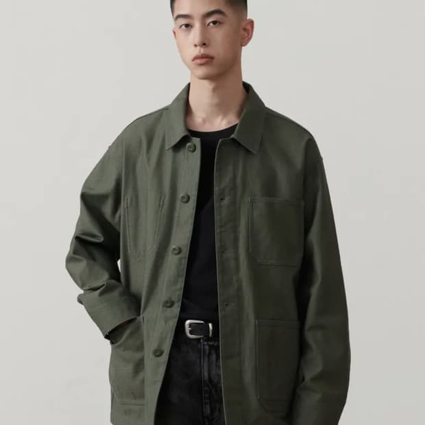 무탠다드 백 사틴 초어 자켓(카키)