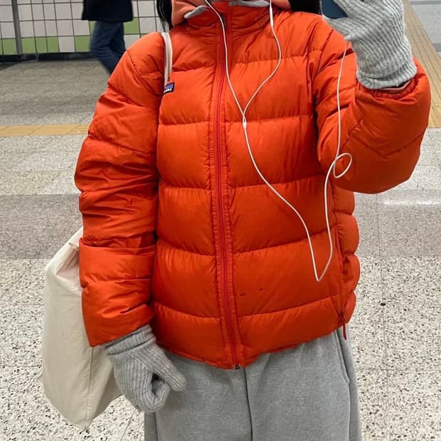 파타고니아 키즈 xxl 오렌지 