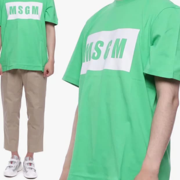 MSGM  박스 티셔츠