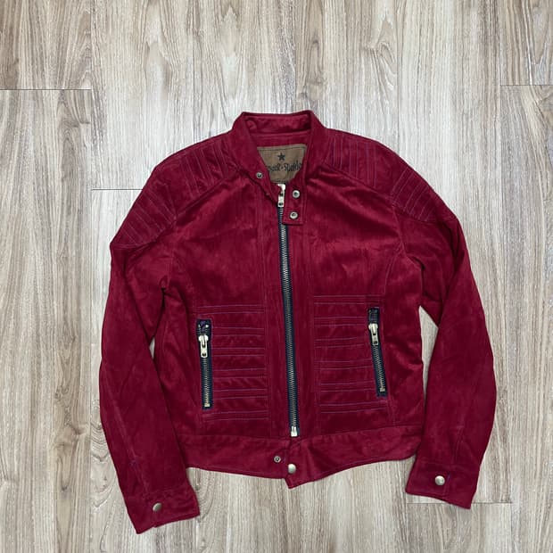 힙스터 스포이드 스웨이드 자켓