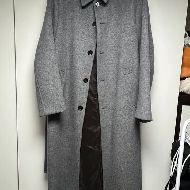 (M) 아모멘토 싱글 코트 그레이23fw