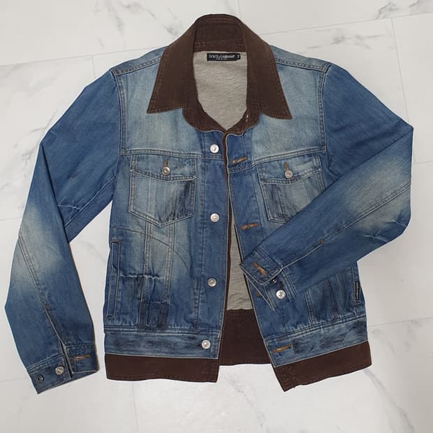 돌체앤가바나 코듀로이 레이어 데님자켓