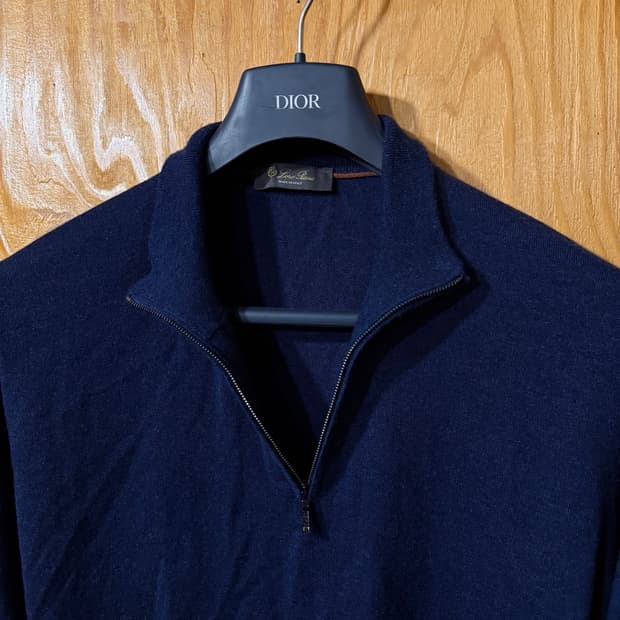 로로피아나 캐시미어 반 집업 니트 