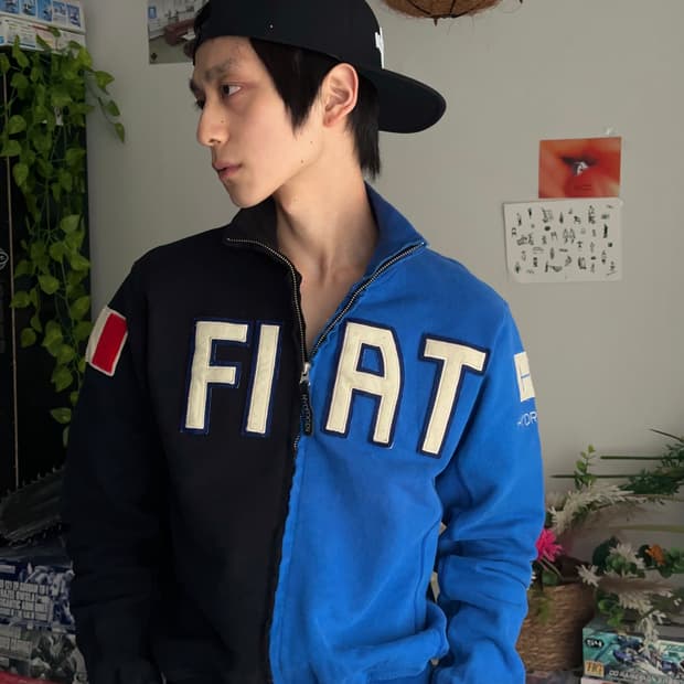 Hydrogen x FIAT 하프앤하프 스웻 집업