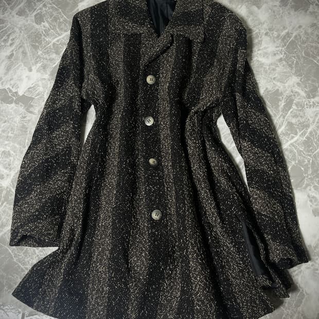 stripe long coat
