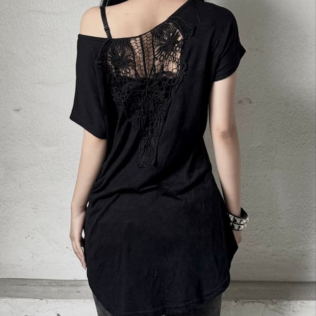 Crochet lace tunic top