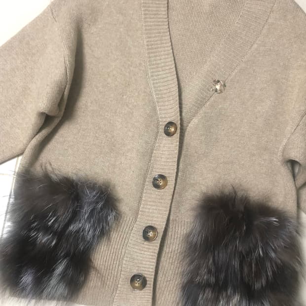 골때리는왕주머니가디건,, 빈티지 니트 가디건 라떼갸루 히메갸루 리즈리사