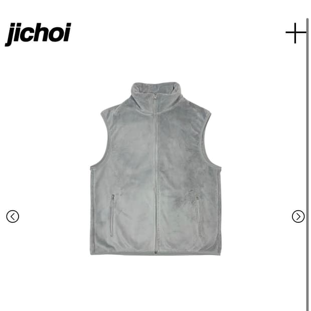 지초이 컴포트 25-004 플리스 보아 베스트 조끼 그레이 size2