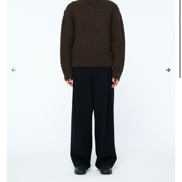 아모멘토 브라운 케이블 풀오버 니트 m 사이즈 렉토 엘무드 유스