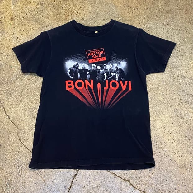 미국 빈티지 밴드 본조비 투어 밴드티 반팔티