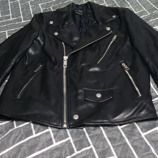 라퍼지스토어 버핑 레더 라이더 자켓 블랙 (S)