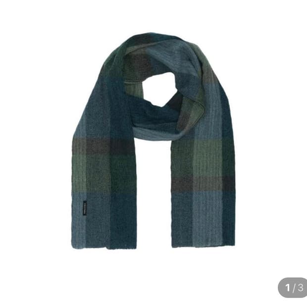 구매)폴리테루 밀링울 머플러 블루그린