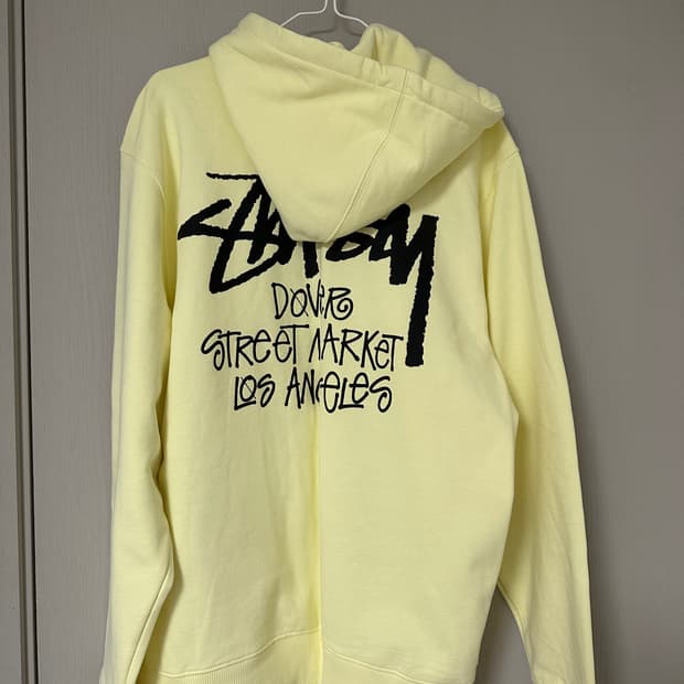 스투시 도버 스트릿 LA 후드집업 페일 옐로우