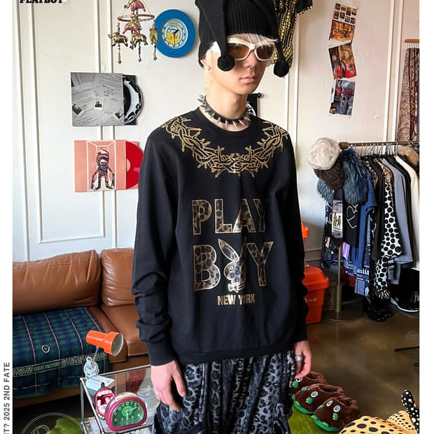 Playboy Leopard Tribal Print Sweatshirt
