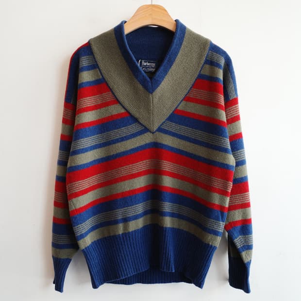90s Burberry 빈티지 울 니트 (MADE IN SCOTLAND)