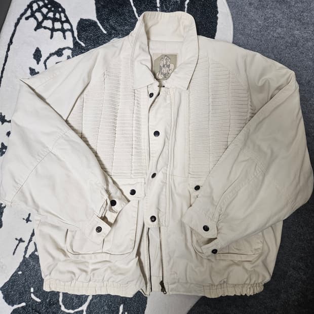 일본 빈티지 빅포켓 히든지퍼 누빔 코튼 캐주얼 자켓