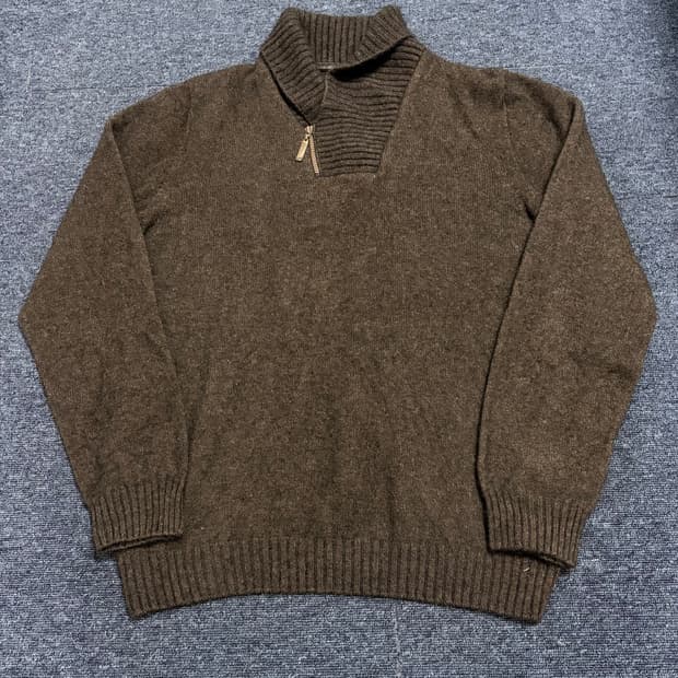 80~90s 빈티지 맥도날드 뉴질랜드 메리노 울 숄카라 니트