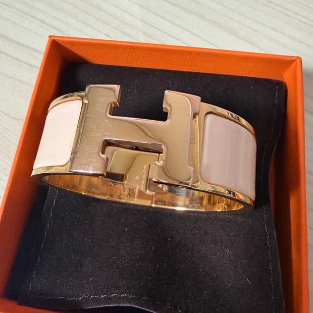 에르메스 클릭아슈 브레이슬릿 골드 하드웨어