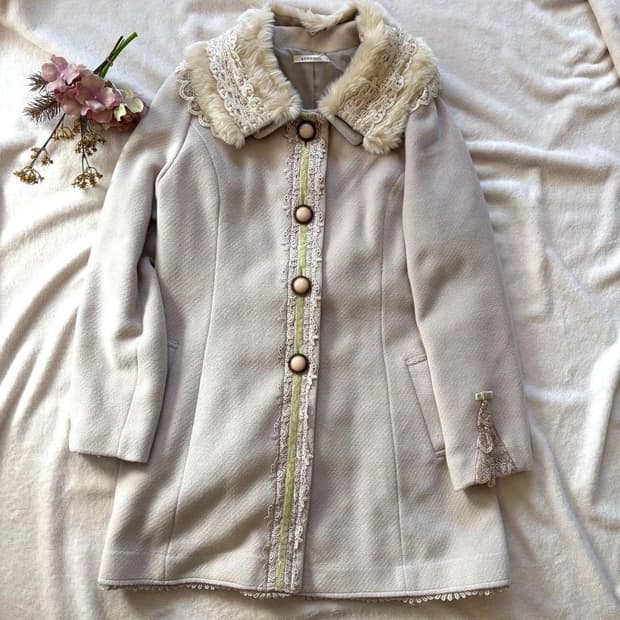 엑시즈팜 히메갸루 라벤더 코트 라떼갸루 빈티지 짜잔씨