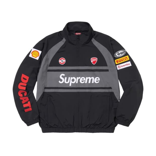 슈프림 x 두카티 트랙 자켓 블랙 L