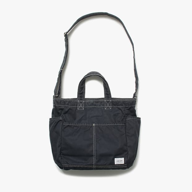 PORTER "Navy Stitch Bag"