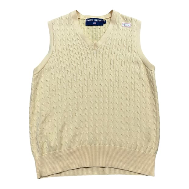 ✨ (바배) 폴로 랄프로렌 스포츠 꽈배기 니트 조끼 베스트 