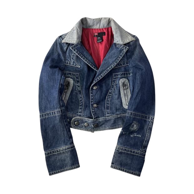 W 90 디젤 웨스턴 스타일 y2k 데님 자켓
