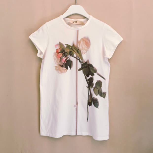 N°21 플라워 그래픽 티셔츠 (Made in Italy)
