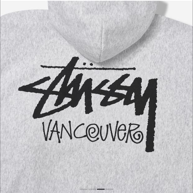 스투시 밴쿠버 후드집업 애쉬 L