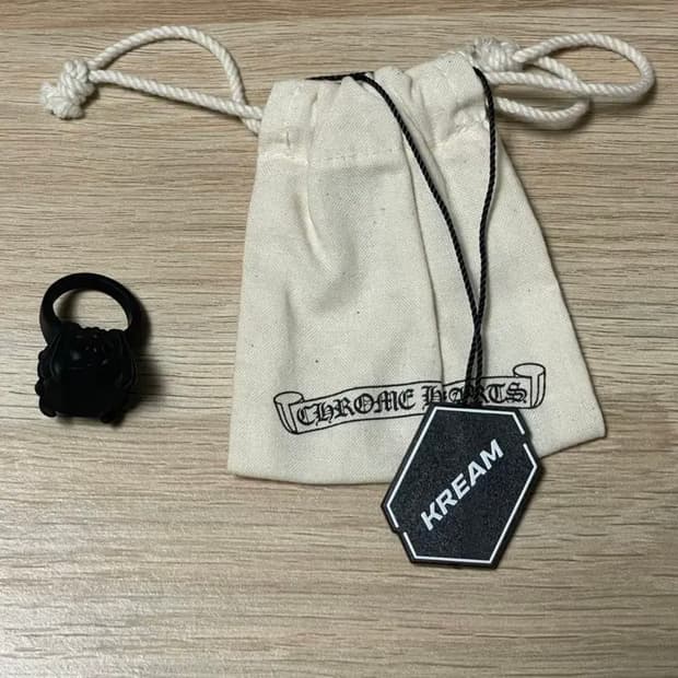 크롬하츠 실리크롬 칵 & 테일 링 블랙 반지