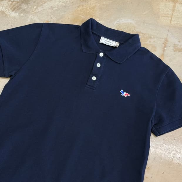 S 메종키츠네 카라 반팔티 