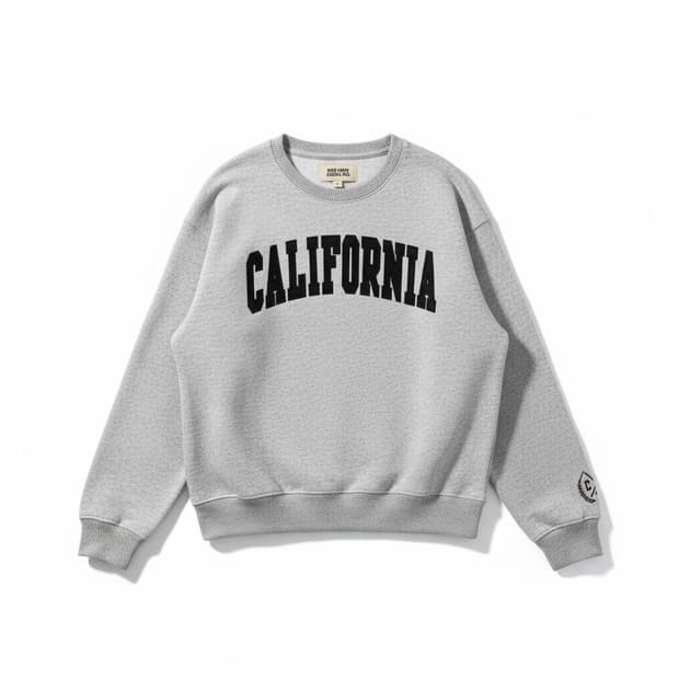 캘리포니아 프린팅 맨투맨 티셔츠 회색 XL