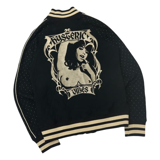 히스테릭글래머 자수 집업 져지