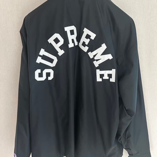 슈프림 챔피온 코치자켓 xl 블랙