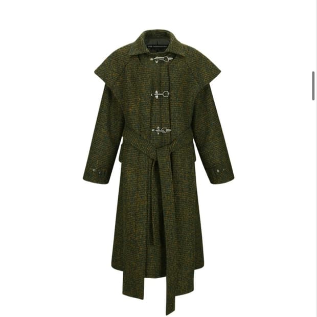 앤더슨벨 스카프 레이어드 코트 S