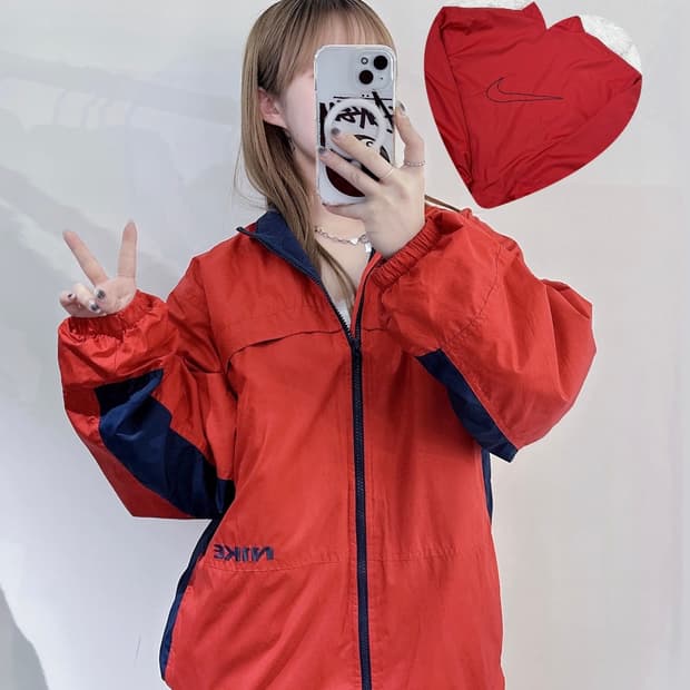 나이키 00‘s 레드 스우시 자켓