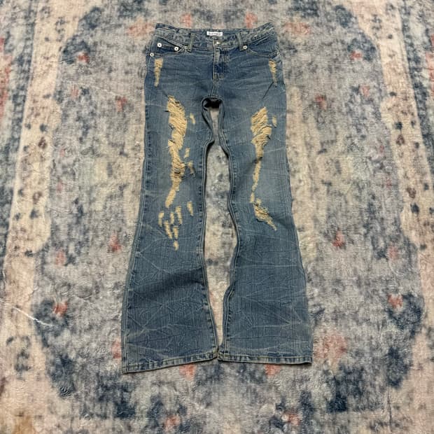 Colza 00s damaged boots cut denim pants