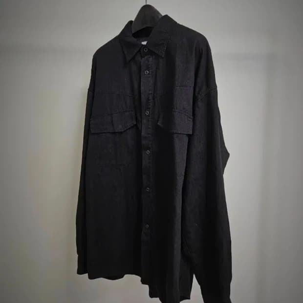 마카웨어 풀라이닝 오가닉 코튼 셔츠자켓 블랙