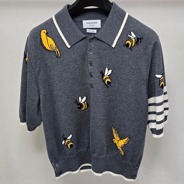 톰브라운 버드 앤 비 반팔 카라 니트 4사이즈 105 판매