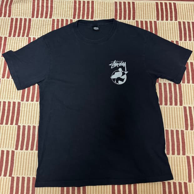 스투시 x 아워레가시 서프맨 2 피그먼트 다이드 티셔츠 블랙L사이즈