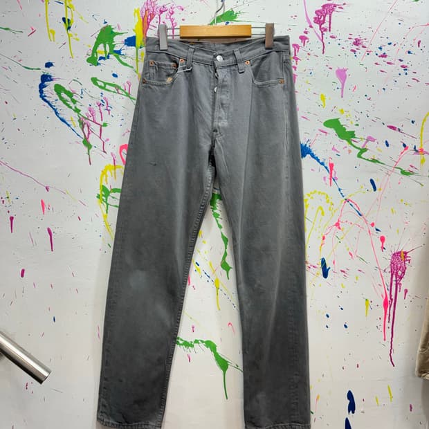 90s Made in USA 리바이스 501 그레이 데님 팬츠 W30
