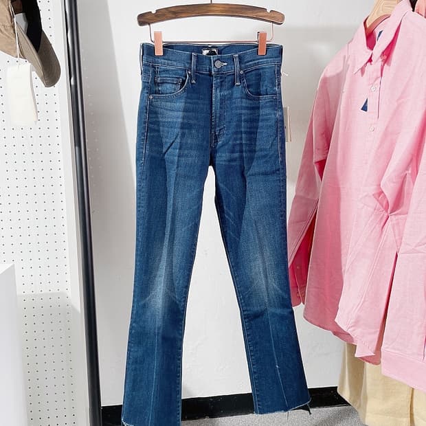 (정품/새상품) 마더 여성 진청 인사이더 크롭 데님 팬츠