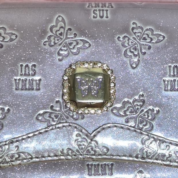 안나수이 퍼플 글리터 장지갑