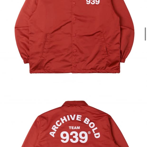 TEAM 939 COACH JACKET (RED) 