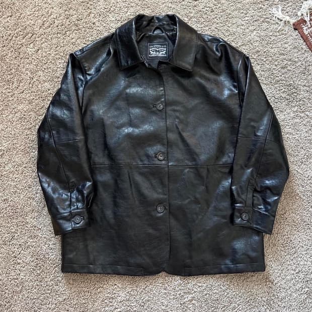 리바이스 레더 카코트 black L