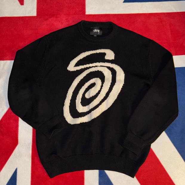 (m) 스투시 스월로고 니트