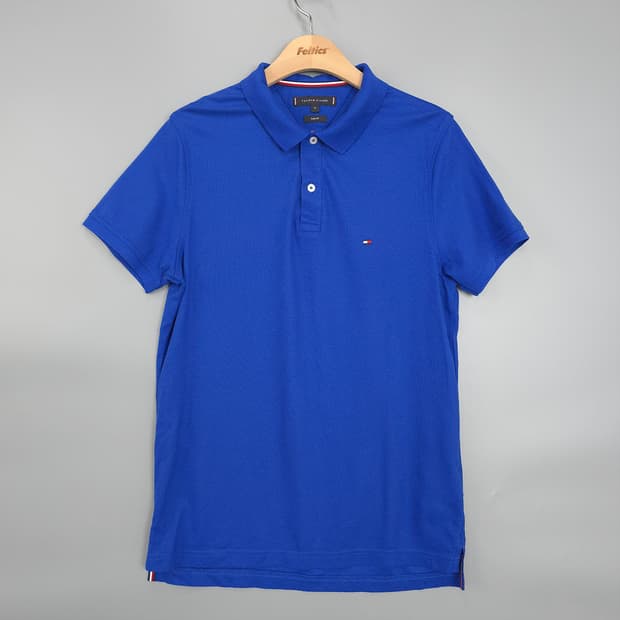 타미힐피거 슬림핏 클래식 반팔 카라티셔츠 M