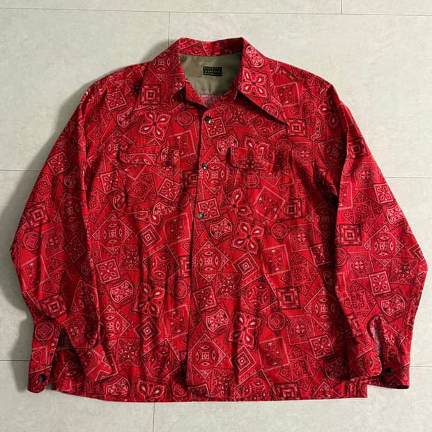 (4) 캐피탈 kapital 반다나 웨스턴 셔츠